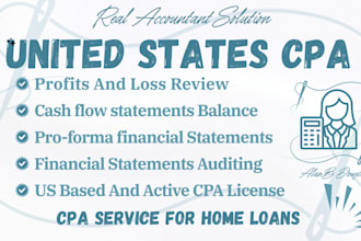 write verified CPA letter, comfort letter, expense ratio letter, mortgage letter
