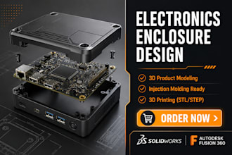 engineer professional electronics enclosure and 3d product model