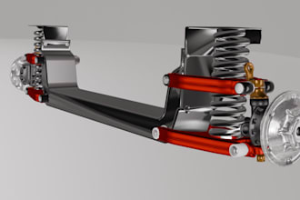 model automotive suspension and mechanical parts