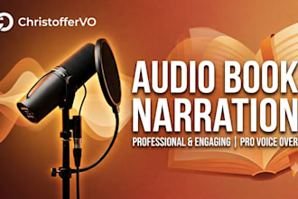 narrate your audiobook in a soothing english or danish voice
