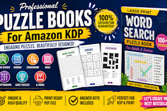 create custom word search sudoku crossword and puzzle books for amazon KDP