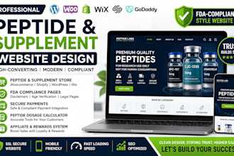 build supplement website, fda complaint supplement store, peptide website