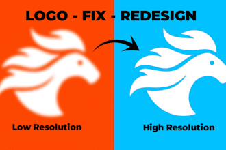 modify, fix, resize, redraw, vectorize logo