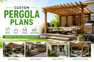 design custom pergola plans patio deck porch backyard