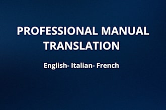 professionally translate books, websites, or documents in english, italian and f
