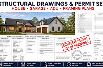 create permit structural drawings and calculations for decks, patios, pergolas