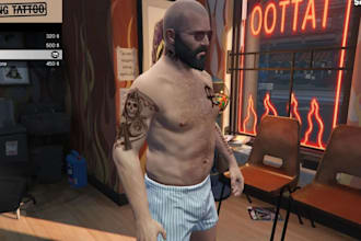 develop fivem custom ped , fivem clothing, custom tattoo, chain