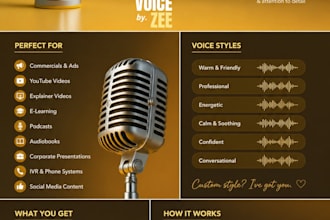 record an english and indonesian female voice over