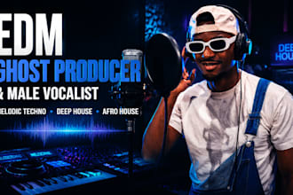 edm ghost producer, male vocalist for melodic techno, deep house and afro house