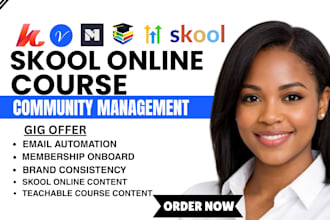 setup skool online community, community management, strategy and online course