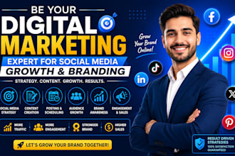 be your digital marketing expert for social media growth and branding