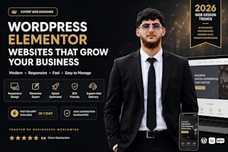 design and redesign a wordpress elementor website