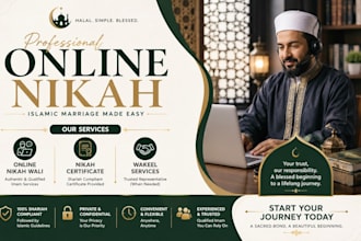 perform online nikah provide witness, certificate and wali