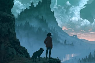 illustrate a hand drawn custom book cover
