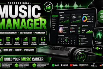 be your music manager for artist management, distribution and promotion