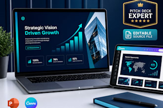 design custom powerpoint templates, corporate presentation slides or canva ppt