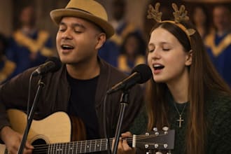 sing soulful christian gospel song male and female rapper as duet singer
