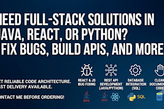 fix react bugs, build UI components or develop secure apis