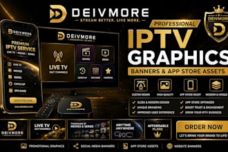 create iptv graphics, banners and app store assets