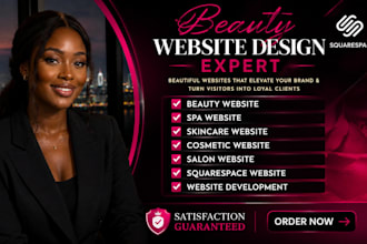 design squarespace beauty website, spa website and skincare website redesign