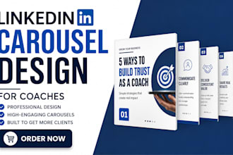 design professional linkedin carousel posts for coaches