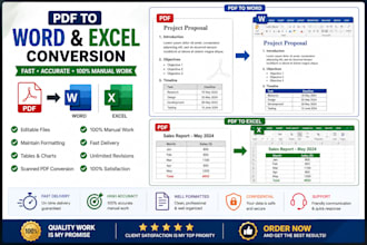 convert PDF into editable word and excel