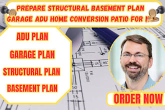 prepare structural basement plan garage adu plan patio for ny oh ca