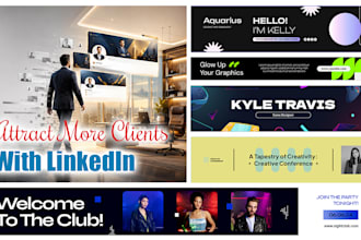 design professional linkedin banner, cover, and background for personal branding