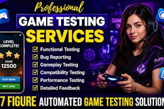 professional video game tester for game testing, QA testing, and beta testing