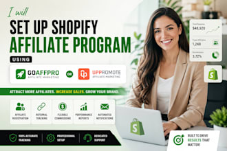 setup shopify affiliate program using goaffpro or uppromote