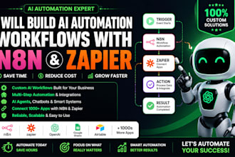 develop n8n automation ai agents n8n workflow zapier vapi for ai automation