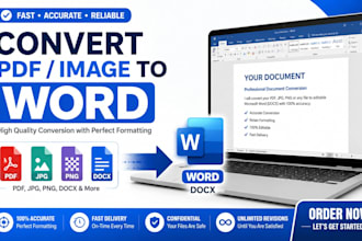 convert PDF to word, image to word