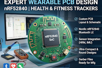 design nrf52840 wearable pcb for health and fitness trackers
