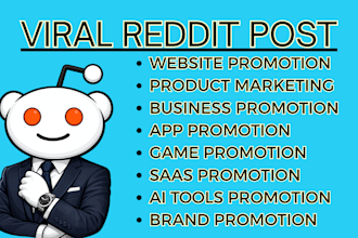 promote your ai tool link startup app business website brand via reddit seo post