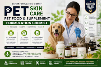 formulate pet skin care ,pet food and supplement formulation chemist