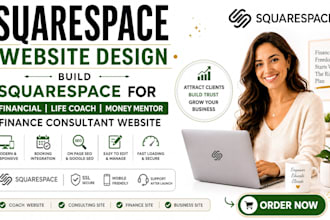 build squarespace financial life coach money mentor finance consultant website