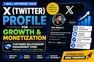 optimize your x twitter profile for more impressions, followers and monetization
