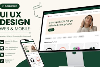 design user friendly ecommerce website and mobile app UI UX
