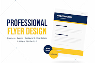 design professional canva flyers for your business