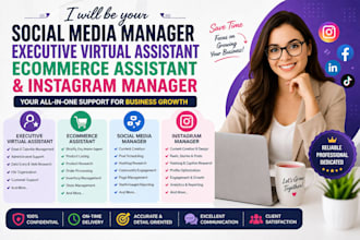 social media manager executive virtual assistant ecommerce assistant instagram