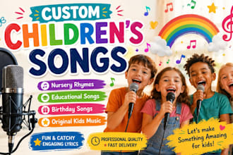 sing and produce custom kids vocal nursery rhymes children choir song