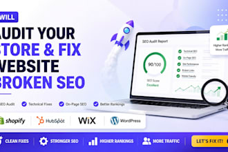 audit your website fix broken SEO on shopify wix hubspot and wordpress sites