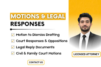 draft court motions legal responses and civil pleadings