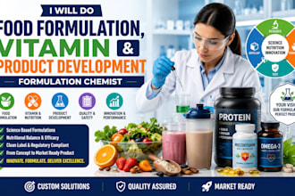 do food formulation, vitamin and product development formulation chemist