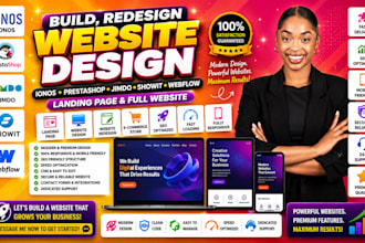 build redesign ionos prestashop jimdo showit webflow landing page website design
