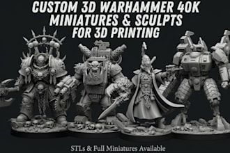 sculpt 3d miniatures warhammer 40k tabletop figurine 3d model for 3d printing
