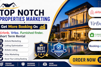 increase booking for airbnb vrbo furnished finder listing with SEO and marketing