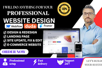 design and redesign webflow website build webflow website webflow develop expert
