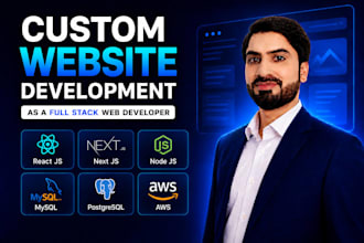 do custom website development as a full stack web developer