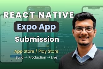 manage, submit react native expo app on appstore, playstore